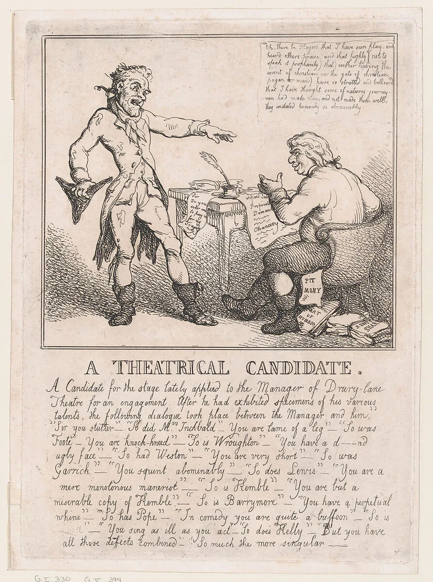 A Theatrical Candidate — Thomas Rowlandson