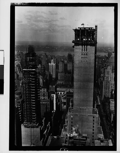 [Lefcourt Colonial Building Construction Site, from Roof of Chanin Building?, New York City]