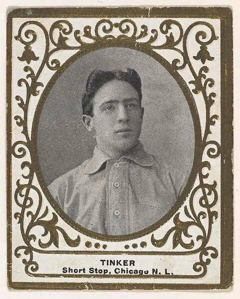 Tinker, Shortstop, Chicago, National League, from the Baseball Players (Ramlys) series (T204) issued by the Mentor Company to promote Ramly and T.T.T. Turkish Cigarettes — Carl Homer Studios, Boston|Mentor Company, Boston