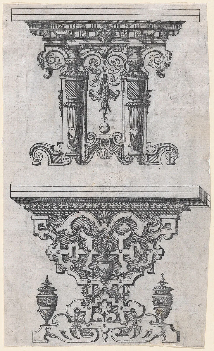 Two Table Designs — Jacques Androuet Du Cerceau
