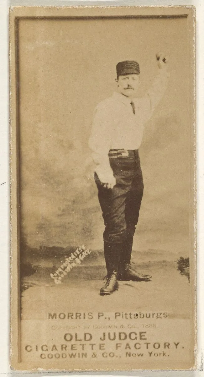 Ed Morris, Pitcher, Pittsburgh, from the Old Judge series (N172) for Old Judge Cigarettes — Goodwin & Company