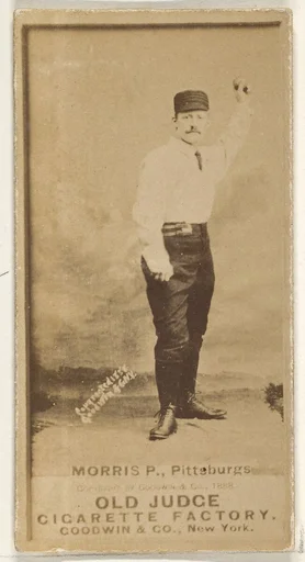 Ed Morris, Pitcher, Pittsburgh, from the Old Judge series (N172) for Old Judge Cigarettes
