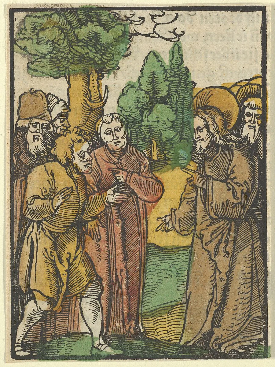 Christ and the Pharisees, from Das Plenarium — Hans Schäufelein|Adam Petri