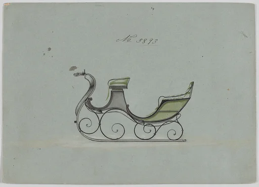 Design for 4 Seat Sleigh, no. 3893