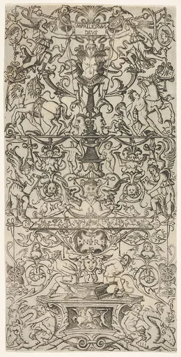 Vertical ornament panel with Mars