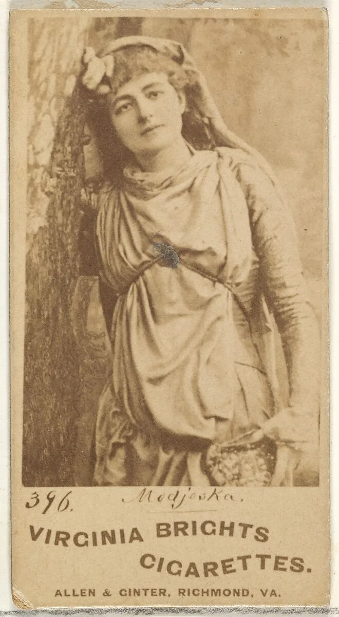 Card 396, Modjeska, from the Actors and Actresses series (N45, Type 1) for Virginia Brights Cigarettes — Allen & Ginter