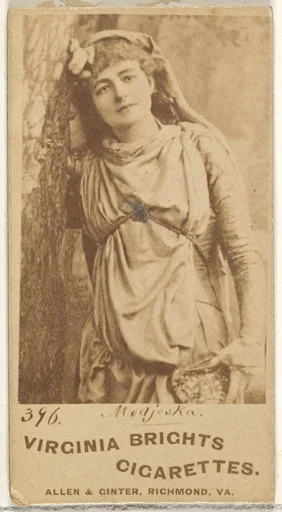 Card 396, Modjeska, from the Actors and Actresses series (N45, Type 1) for Virginia Brights Cigarettes
