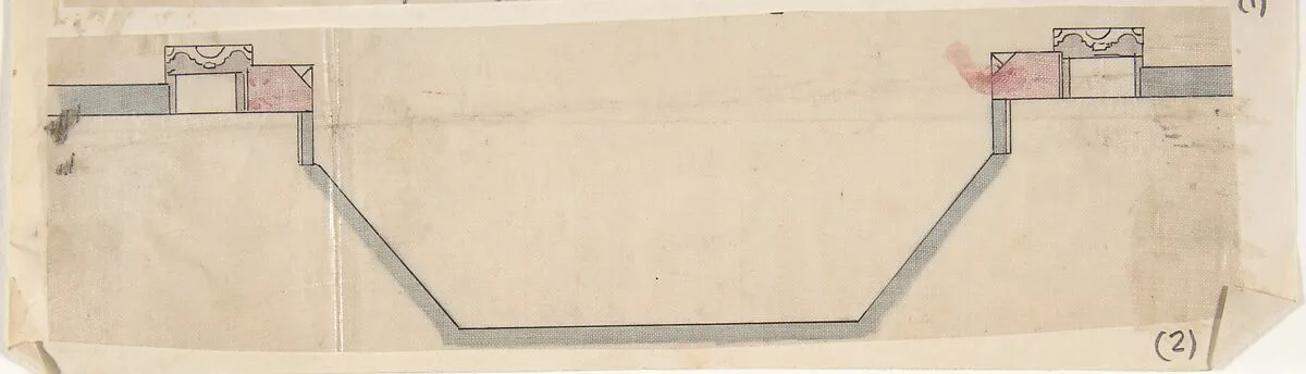 Design for Fireplace and Grate: Plan — Anonymous, British, 19th century