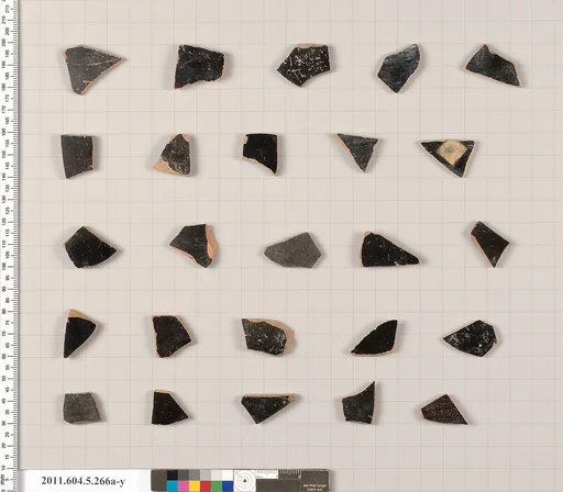 Terracotta fragments of kylikes (drinking cups)