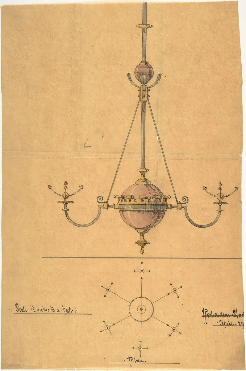 Design for a Glass Chandelier — Richardson Ellson & Co.