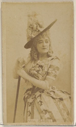 Mlle. Isabelle, from the Actors and Actresses series (N45, Type 8) for Virginia Brights Cigarettes