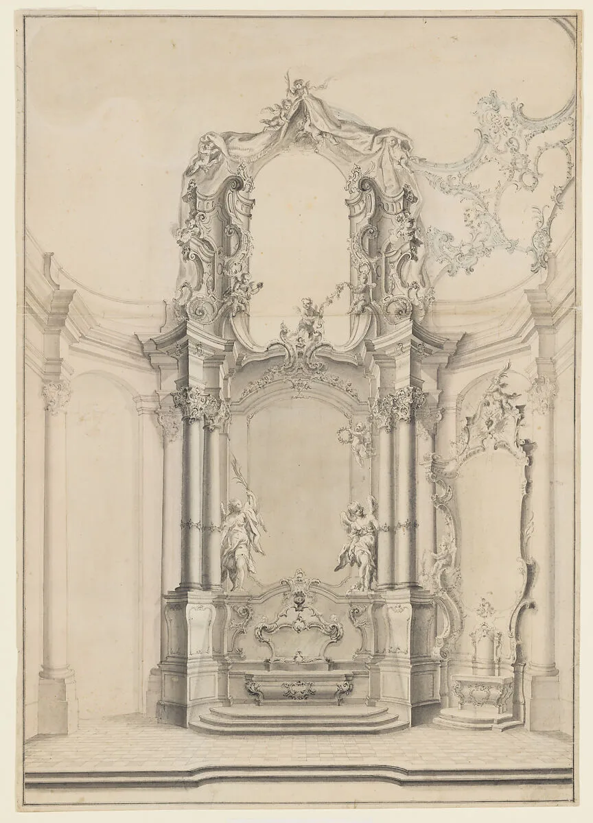 Design for the Transeptal Altars in the Klosterkirche Zwiefalten — Johann Michael Feichtmayr