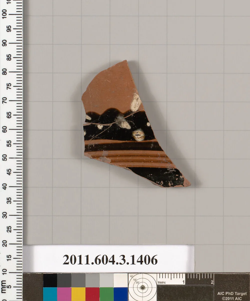 Terracotta fragment of a skyphos (deep drinking cup) — Unknown