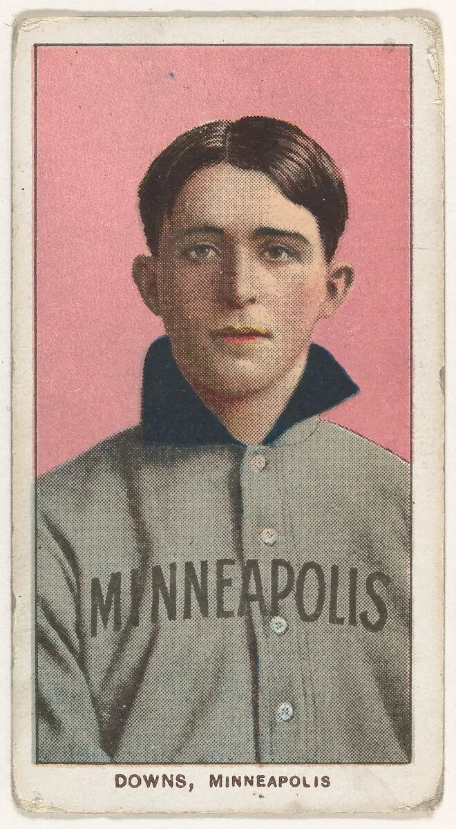 Downs, Minneapolis, American Association, from the White Border series (T206) for the American Tobacco Company — American Tobacco Company