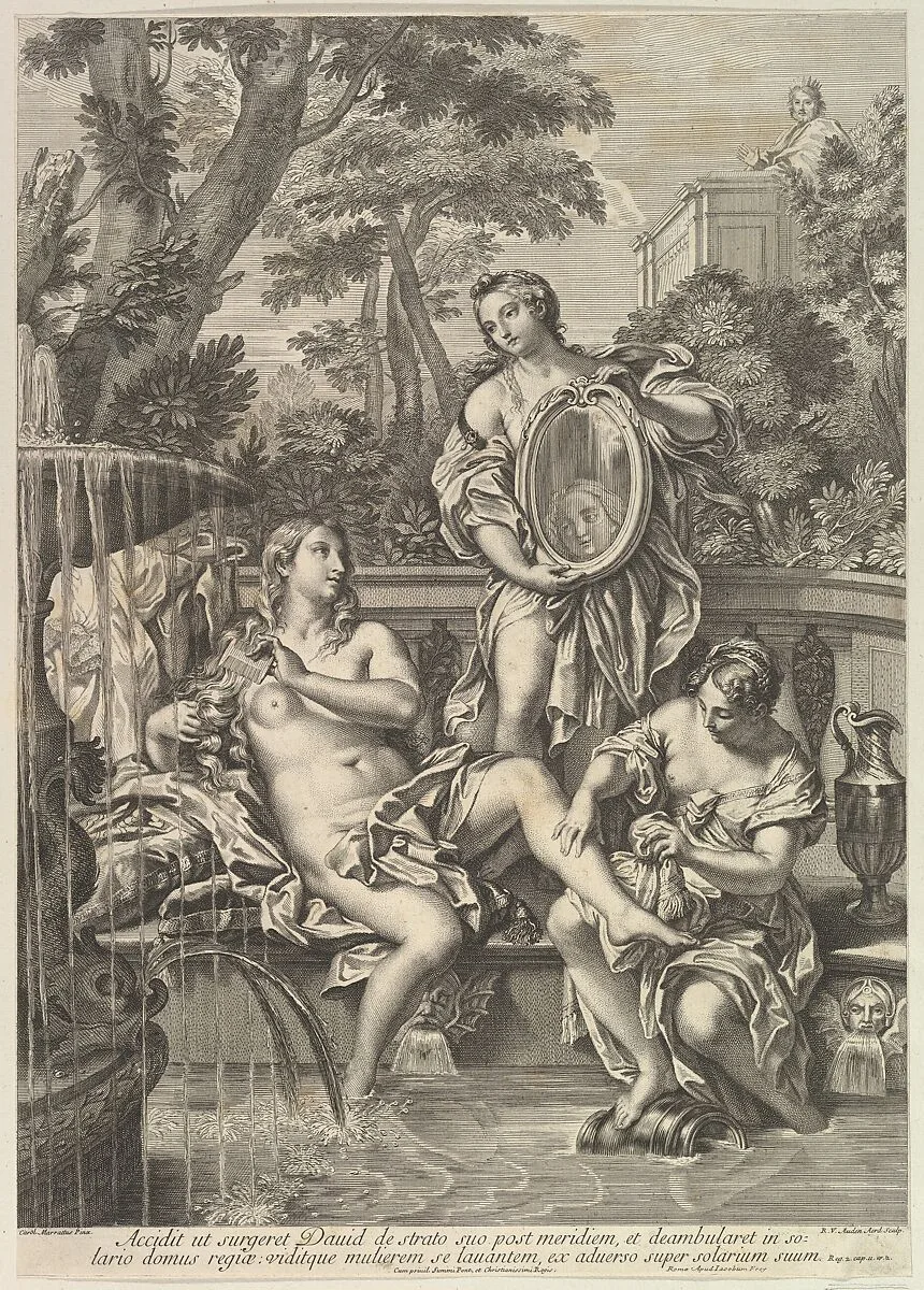 David and Bathsheba — Carlo Maratti|Johann Jakob Frey the Elder|Robert van Audenaerde