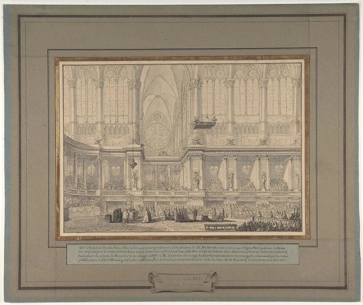 The Anointing of Louis XVI at His Coronation in Reims Cathedral, June 11, 1775 — François Joseph Belanger