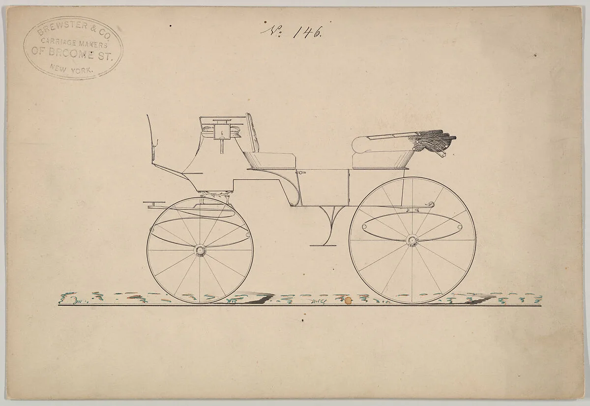 Design for Char-a-banc/Phaeton, no. 146 — Brewster & Co.