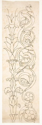 Ornamental drawings (recto) blank (verso)
