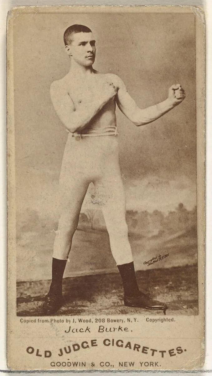 Jack Burke, from the Celebrities and Prizefighters series (N174) for Old Judge Cigarettes — Goodwin & Company|J. Wood