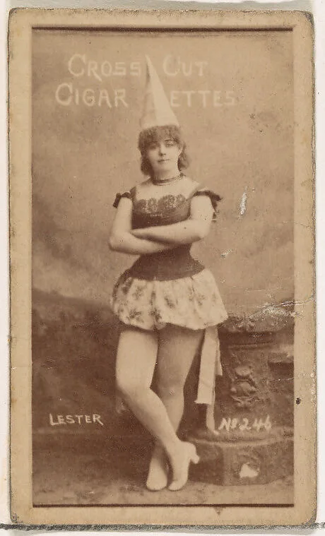Card Number 246, Lester, from the Actors and Actresses series (N145-1) issued by Duke Sons & Co. to promote Cross Cut Cigarettes — W. Duke, Sons & Co.