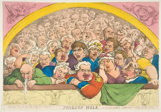 Pidgeon Hole. A Convent Garden Contrivance to Coop up the Gods