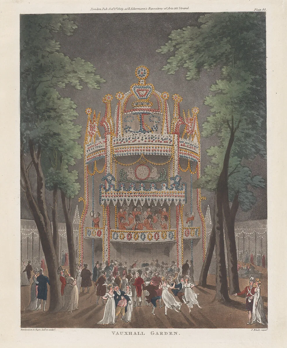 Vauxhall Garden — Thomas Rowlandson|Rudolph Ackermann, London|Auguste Charles Pugin|John Bluck