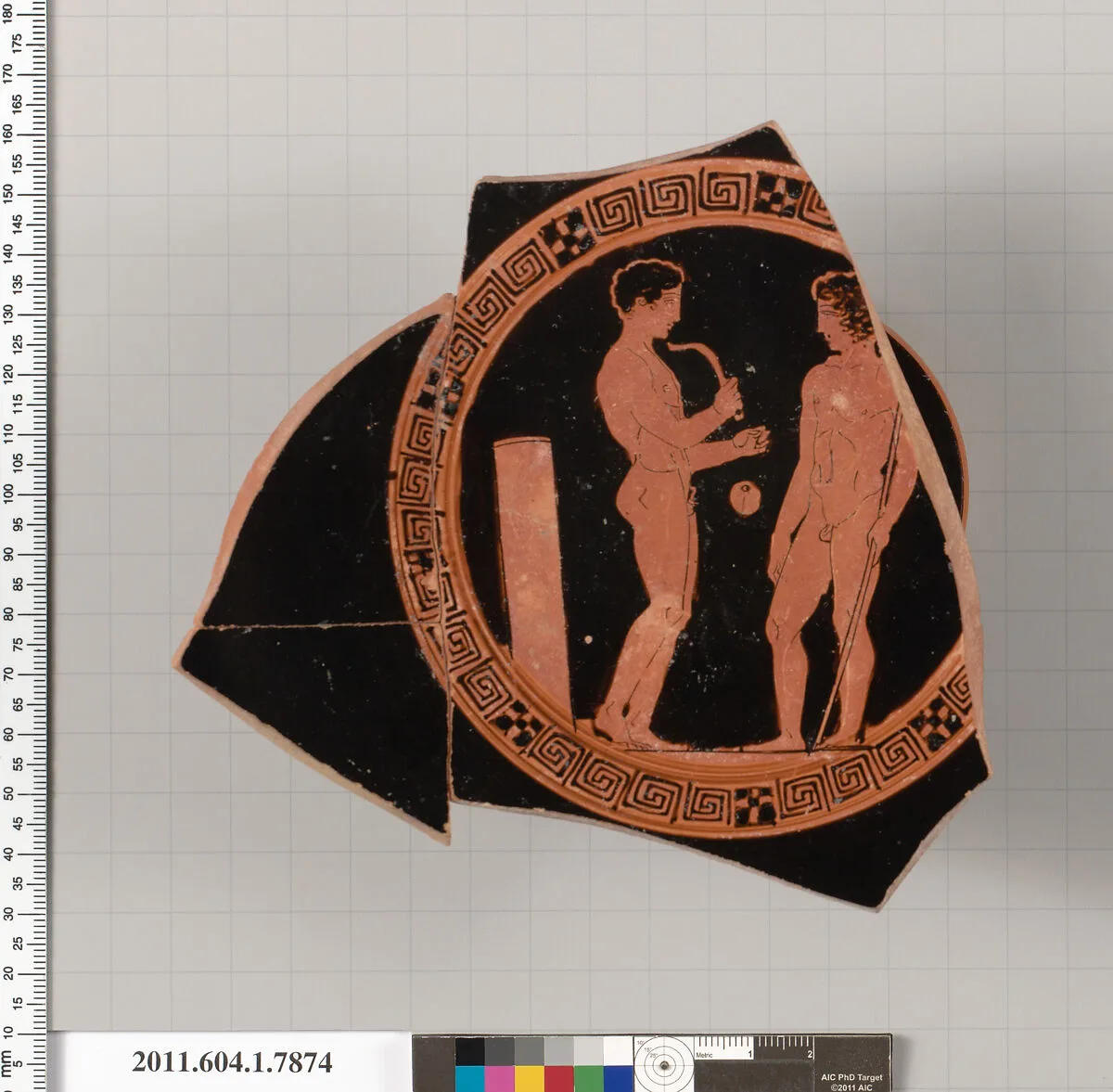 Terracotta fragment of a kylix (drinking cup) — Aison