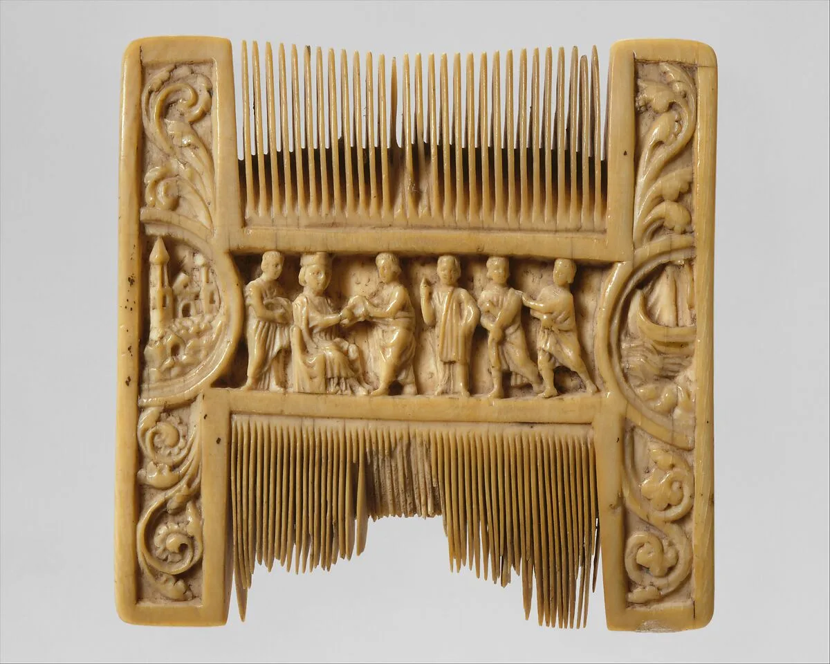 Double-Sided Ivory Liturgical Comb with Scenes of Henry II and Thomas Becket — Unknown