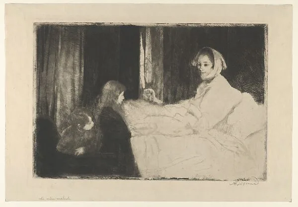 The Sick Mother — Paul-Albert Besnard