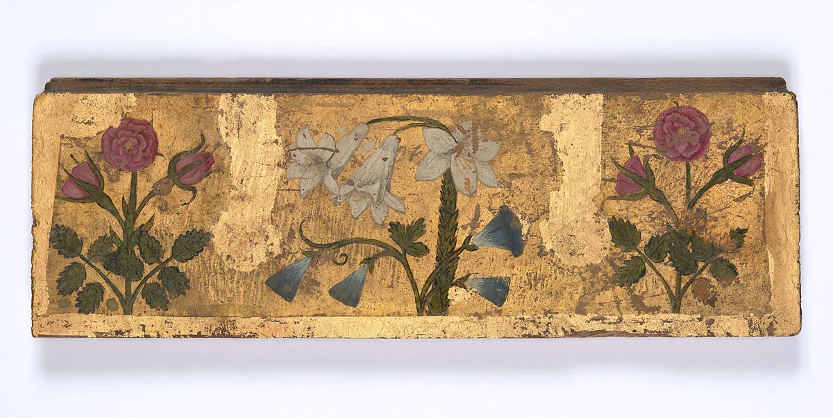Two Panels with Flower Designs — Unknown
