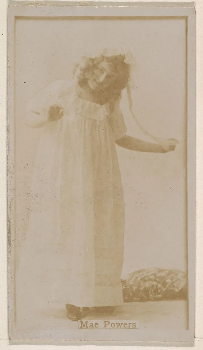 Mae Powers, from the Actresses series (N245) issued by Kinney Brothers to promote Sweet Caporal Cigarettes — Kinney Brothers Tobacco Company