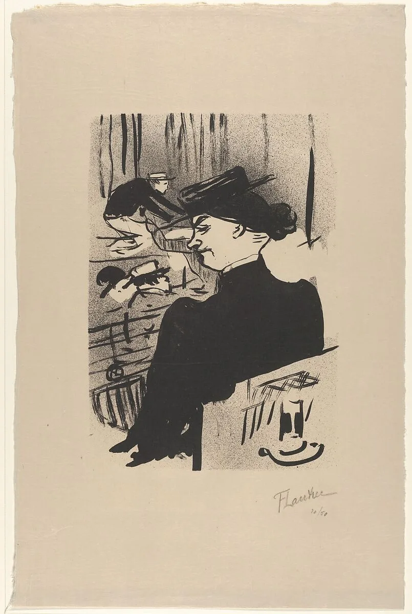 A Spectator (from Le Café Concert) — Henri de Toulouse-Lautrec|Edward Ancourt|l'Estampe Originale