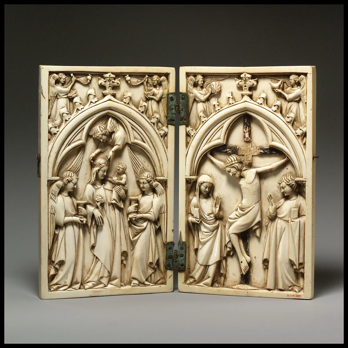 Diptych with Virgin and Child and Crucifixion — Unknown