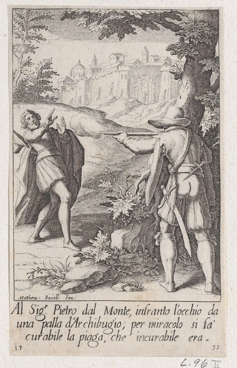 Pietro dal Monte, from Scelta d'Alcuni Miracoli e Grazie della Santissima Nunziata di Firenze (Selection of Some Miracles and Graces that Occurred in the Church of the Annunziata in Florence) — Jacques Callot|Matteo Rosselli