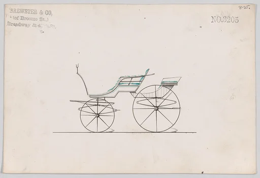 Design for 4 seat Phaeton, no top, no. 3205