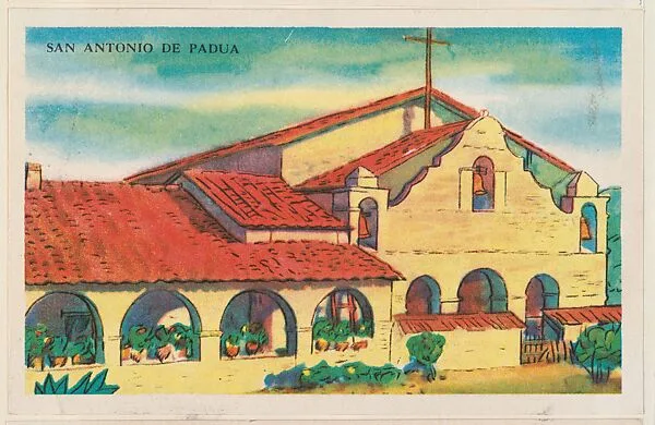 San Antonio De Padua, bakery card from the Missions series (D39-6), issued by the Gordon Bread Company — Gordon Bread Company