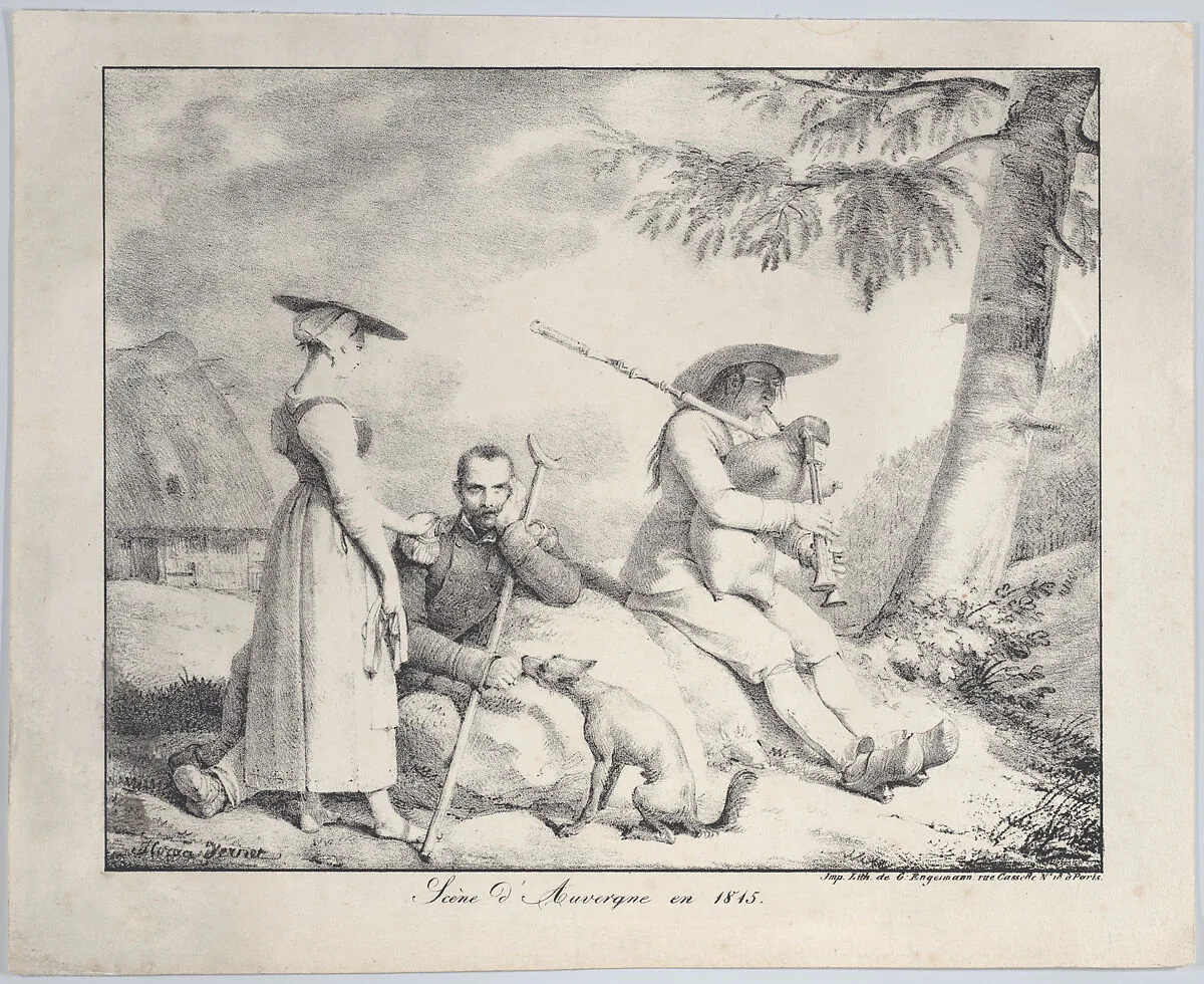 Scene of Auvergne in 1815 — Horace Vernet|Godefroy Engelmann