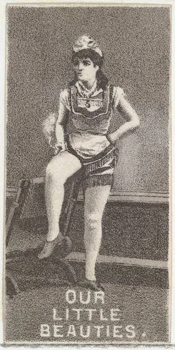 From the Actresses series (N57) promoting Our Little Beauties Cigarettes for Allen & Ginter brand tobacco products