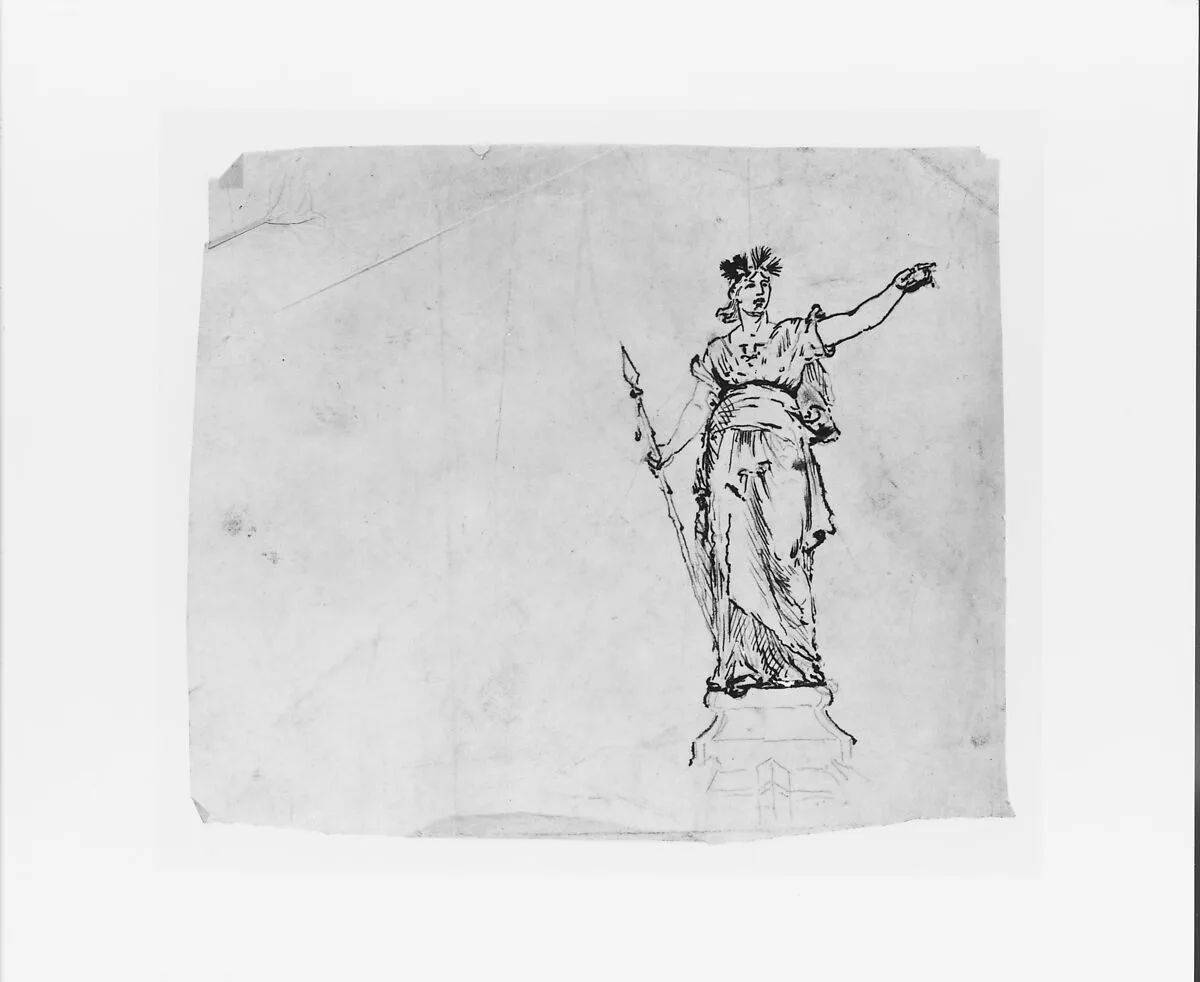 Study for Victory (from Sketchbook) — John Quincy Adams Ward