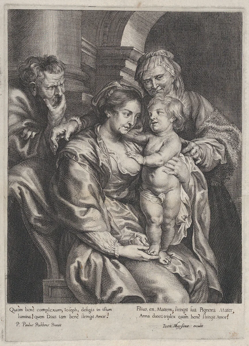Holy Family with Saint Anne — Johannes Meyssens|Paulus Pontius|Peter Paul Rubens