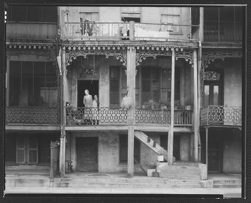 [Back Porch of Balconied House, Mobile, Alabama]