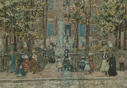Court Yard, West End Library, Boston
