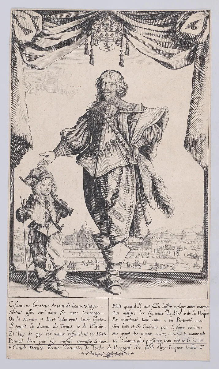 Portrait of Claude Dereut and His Son, Jean — Jacques Callot|Claude Déruet