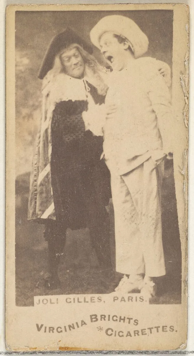 Joli Gilles, Paris, from the Actors and Actresses series (N45, Type 1) for Virginia Brights Cigarettes — Allen & Ginter
