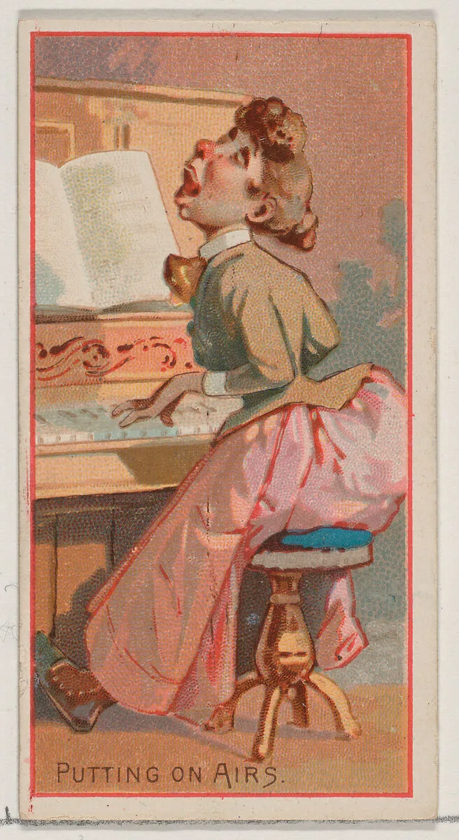 Putting on Airs, from the Jokes series (N87) for Duke brand cigarettes — W. Duke, Sons & Co.|George S. Harris & Sons