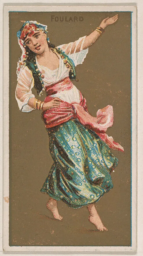 Foulard, from National Dances (N225, Type 1) issued by Kinney Bros. — Kinney Brothers Tobacco Company