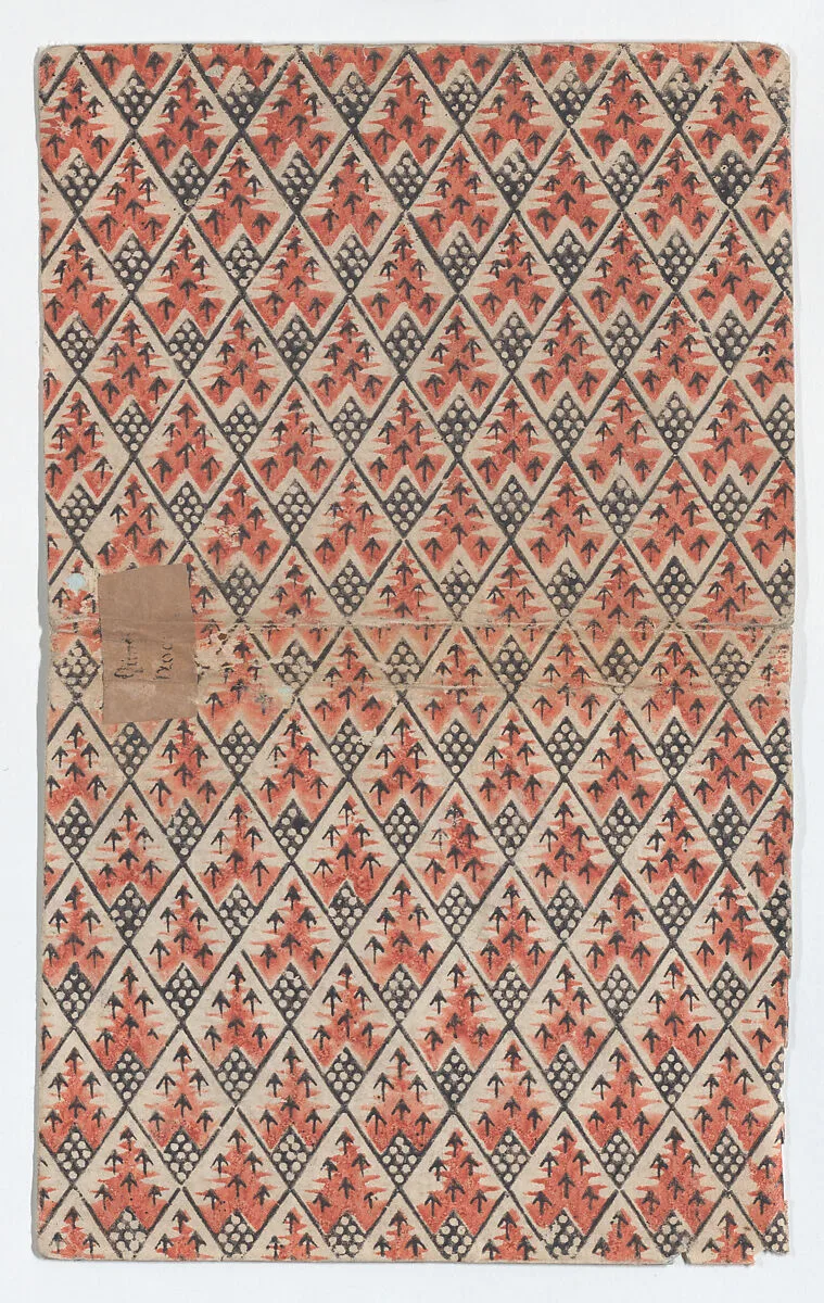 Book cover with overall diamond pattern with arrows — Anonymous