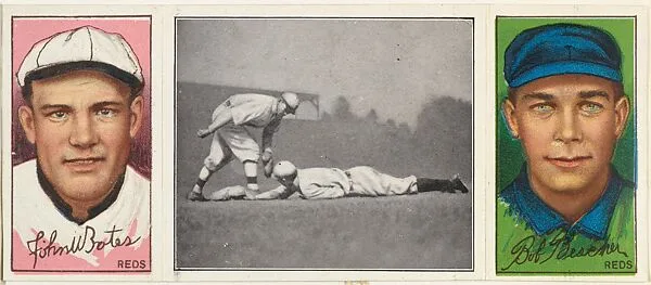 "Nearly Caught," with Robert H. Bescher and John W. Bates, from the series Hassan Triple Folders (T202) — Hassan Cigarettes