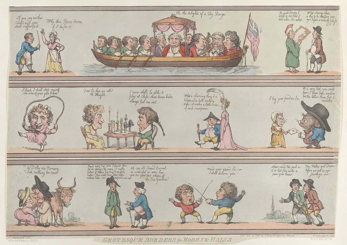 Grotesque Borders for Rooms & Halls — Rudolph Ackermann, London|Thomas Rowlandson|George Murgatroyd Woodward