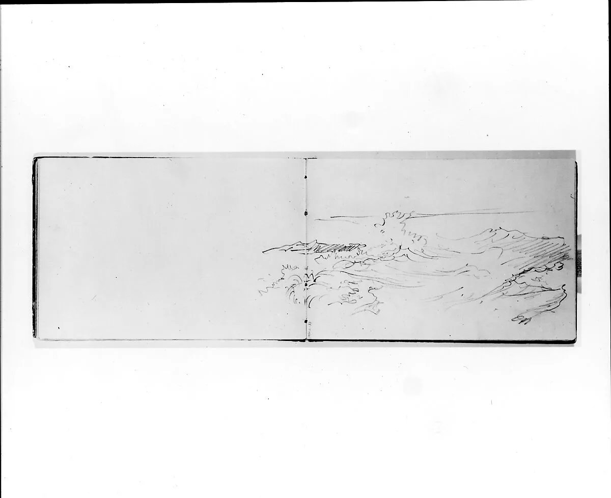 Breaking Waves (from Sketchbook VII) — William Trost Richards